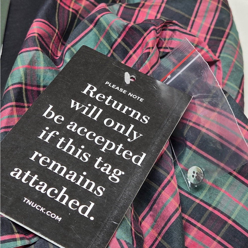NWT TUCKERNUCK Tartan Tie Front Bow Bea Blouse Women’s Medium 5550 - Picture 11 of 12
